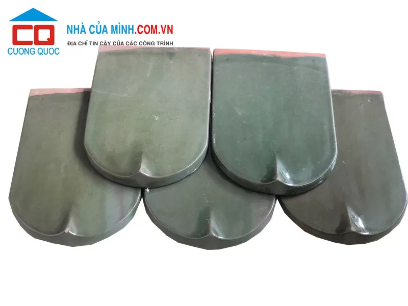 Ngói mũi hài Bát Tràng tráng men xanh đồng giá rẻ