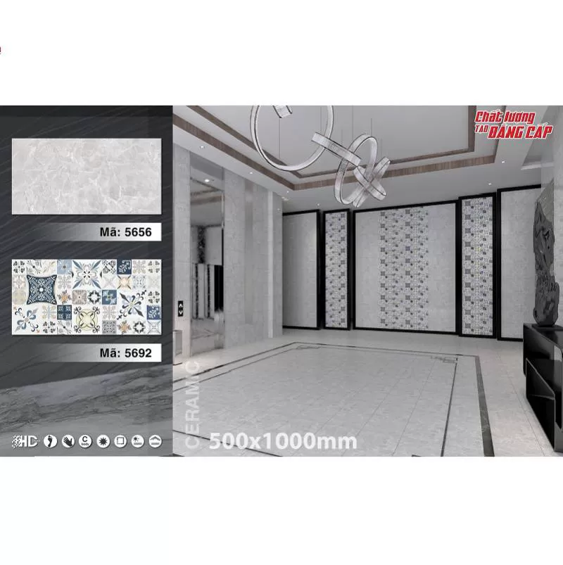 Gạch ốp lát 50x100 cm Tasas vân đá ghi 5656-5692 