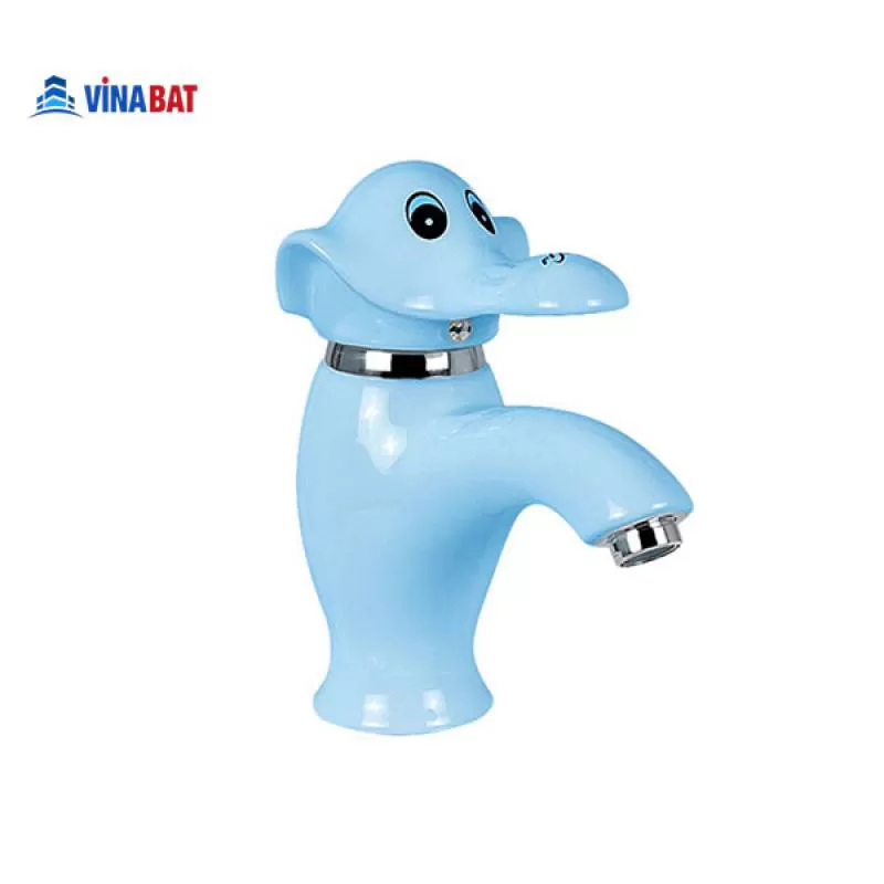 Vòi rửa lavabo trẻ em hình con voi màu xanh dương V092