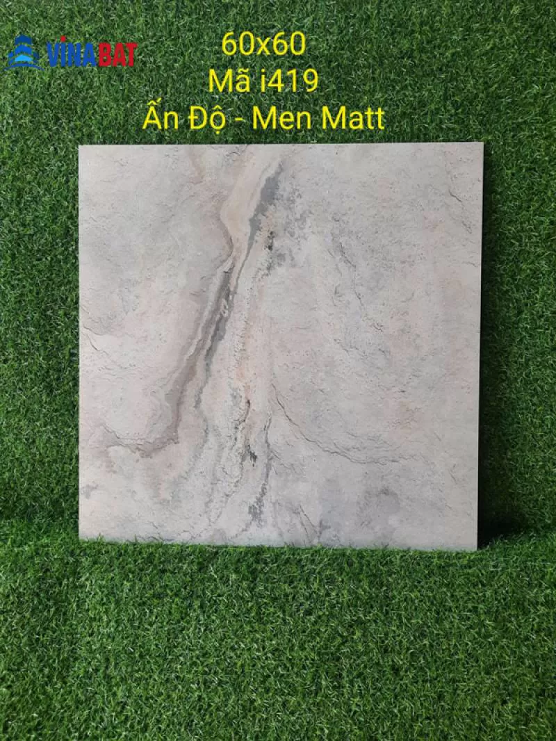 Gạch Ấn Độ 60x60xm vân đá i419 men matt