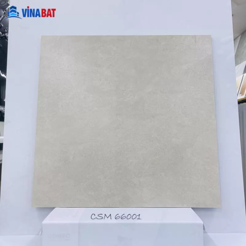 Gạch lát nền Grand 60x60cm CSM66001 granit vân xi măng ghi nhạt men matt