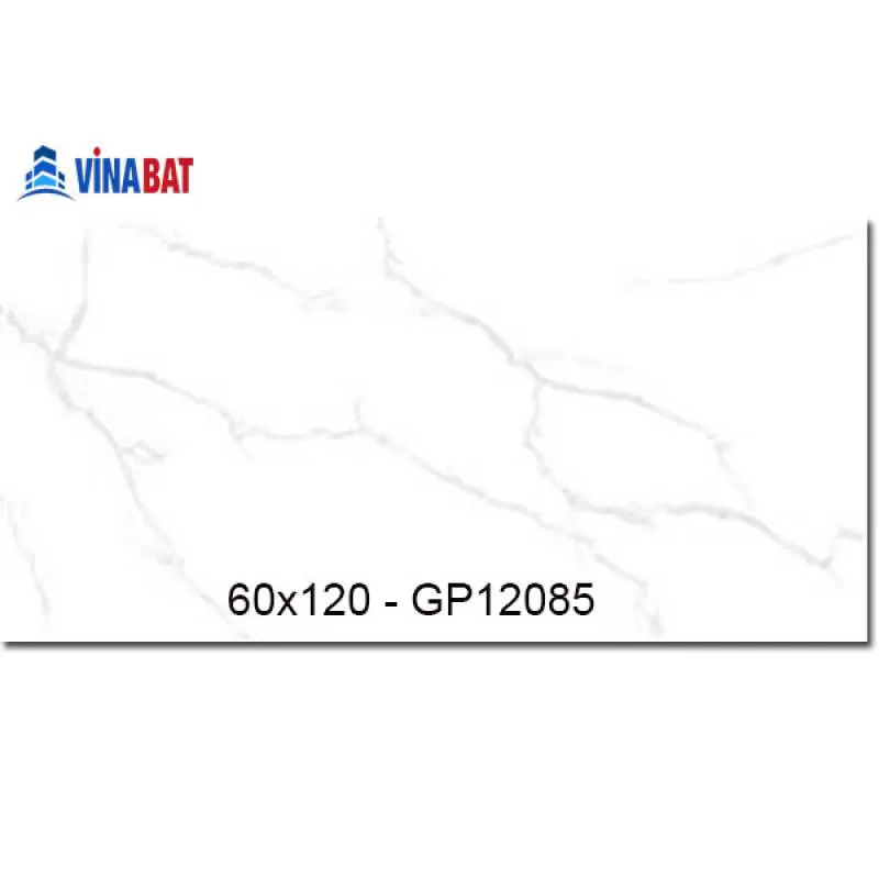 Gạch Taicera 60x120cm GP12085 trắng khói bóng