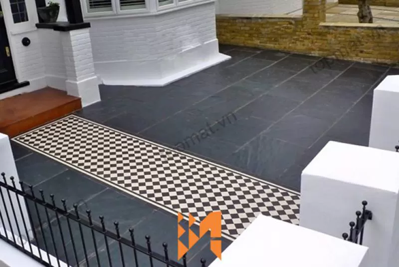 Mẫu đá slate Lai Châu lát đẹp - Tổng kho phân phối đá slate đen
