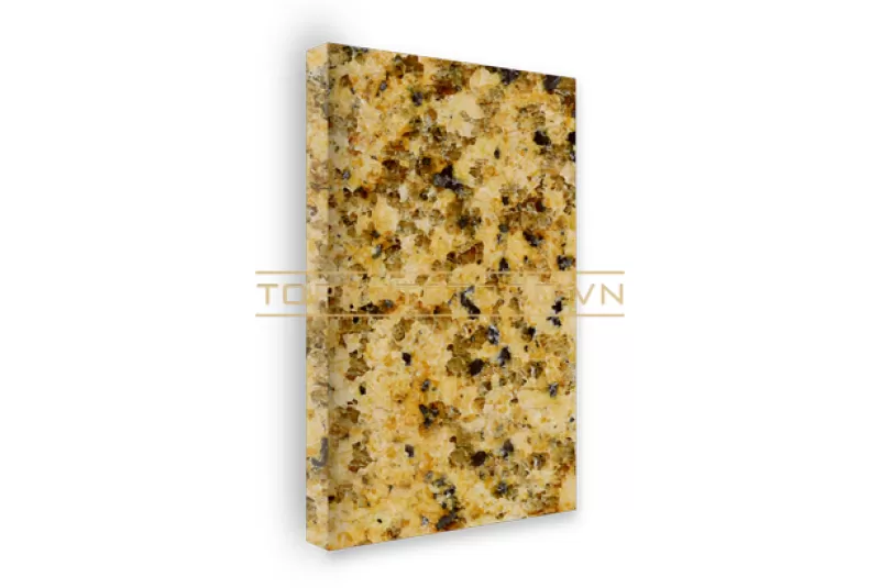 Đá granite vàng đậm Bình Định mặt mài 40x40x2cm