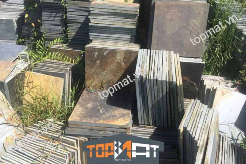 Đá slate đa sắc Lai Châu ốp tường đẹp - Báo giá đá Lai Châu