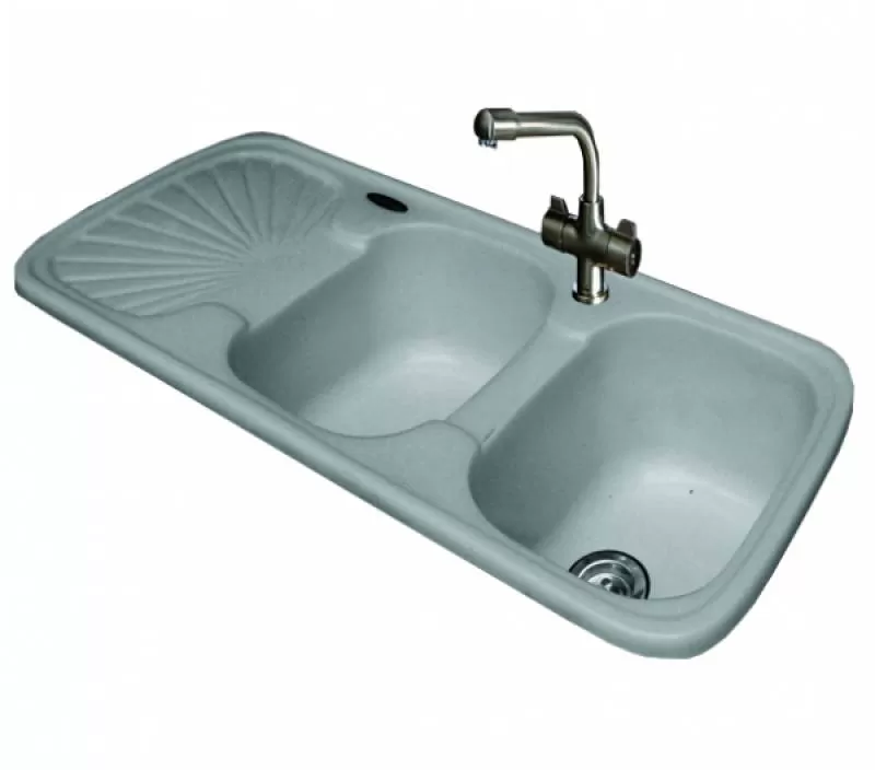 Chậu đá Việt Mỹ S2C, 1100 x 485 x 195 mm, 2 hộc có cánh