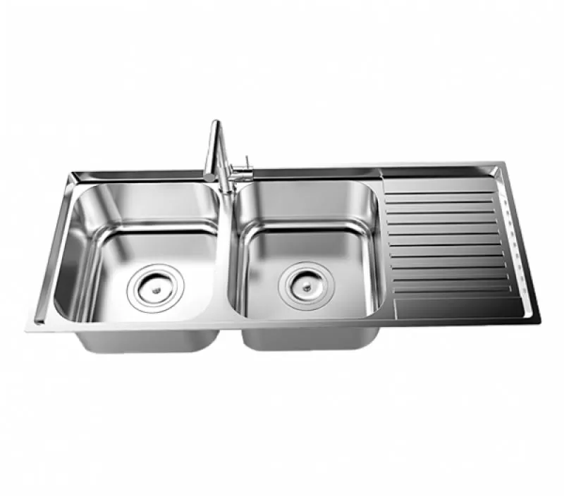 Chậu rửa inox 304 Sơn Hà S105 - 1050x440x220, Kt: 1050x440x220