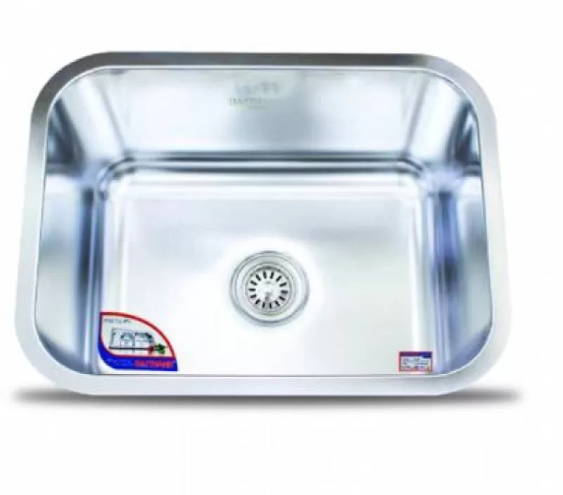 Chậu rửa một hộc ĐT92A Đại Thành - Inox SUS 304, KT: 605x460x245mm