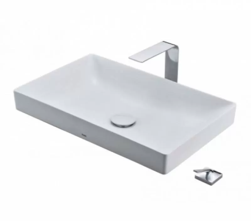 Lavabo đặt bàn hình chữ nhật Toto LT4716, 600×380×70mm