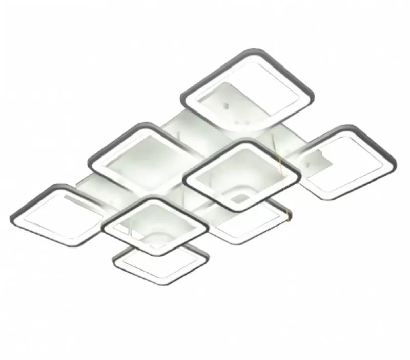 Đèn ốp trần Led nghệ thuật OT 8032/6+2, bộ 8 đèn hình vuông, 2 tầng