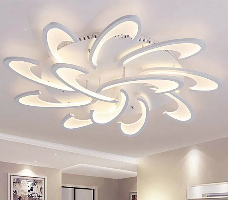 Đèn mâm ốp trần Hufa CY 8601/12, 900 x 140 mm, 12 cánh hoa