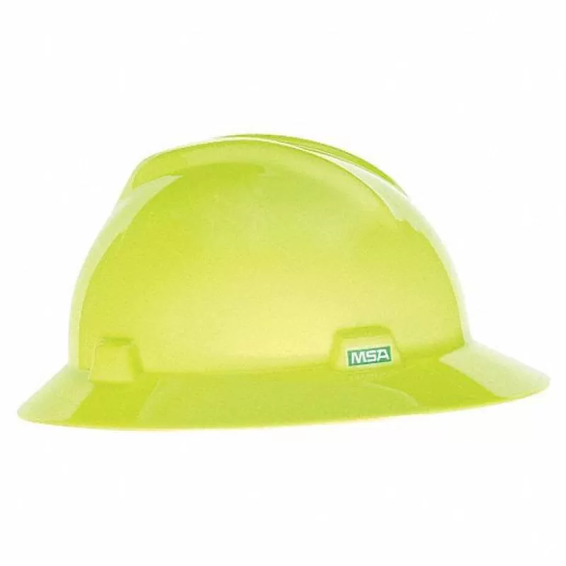 Nón Bảo Hộ Có Vành MSA Full Brim Hard Hat, Type 1, Class E, Ratchet (4-Point), Hi-Vis Yellow/Green, #10061515