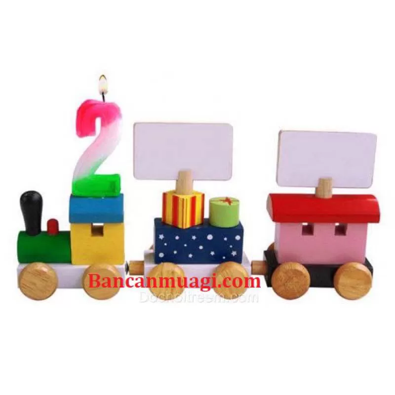 Đồ chơi Xe lửa đèn cầy bằng gỗ