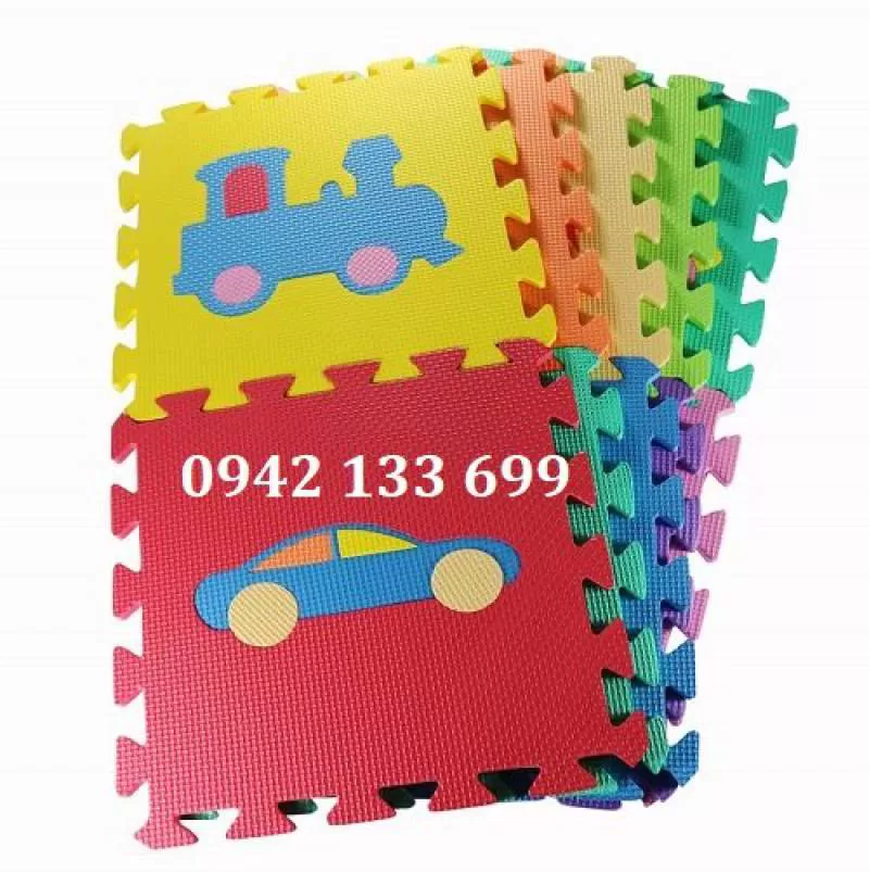 Thảm Xốp Cho Bé Hình Xe 