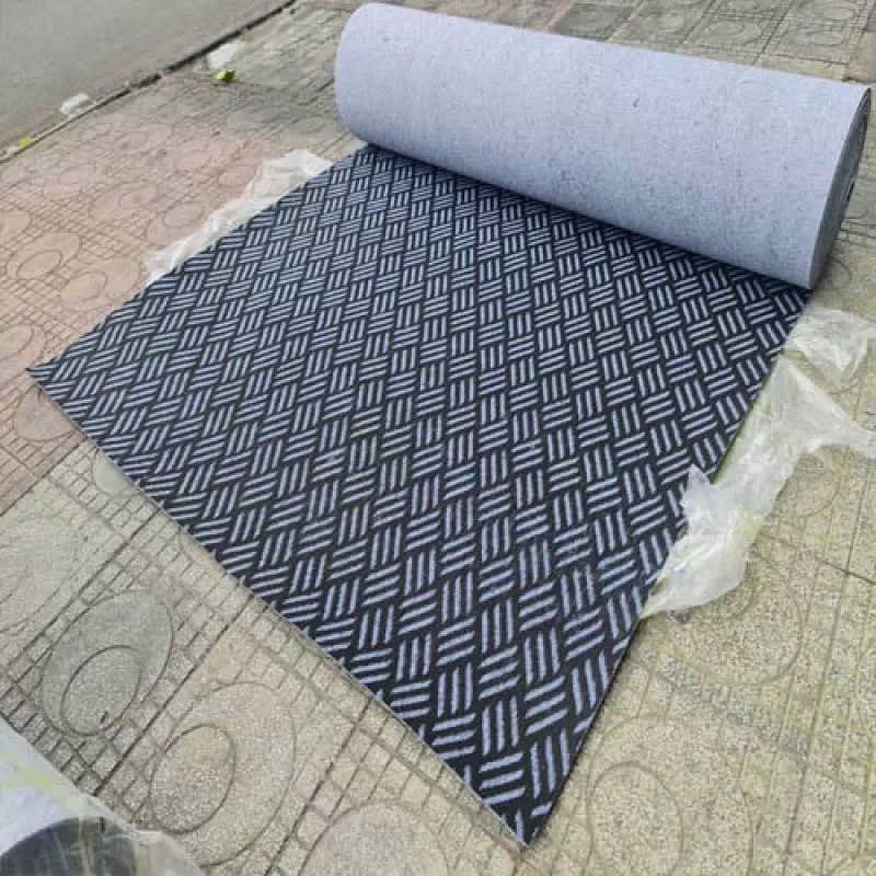 Thảm nỉ vạt xéo Jacquard 11 xám