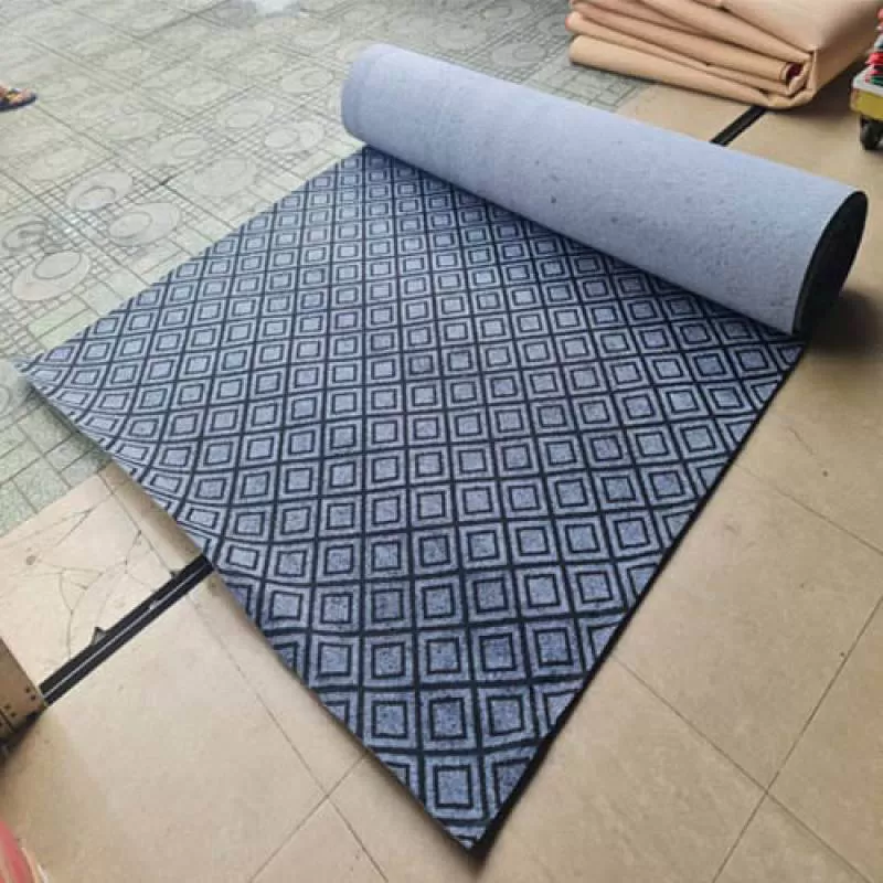 Thảm sàn ô vuông Jacquard 08 xám