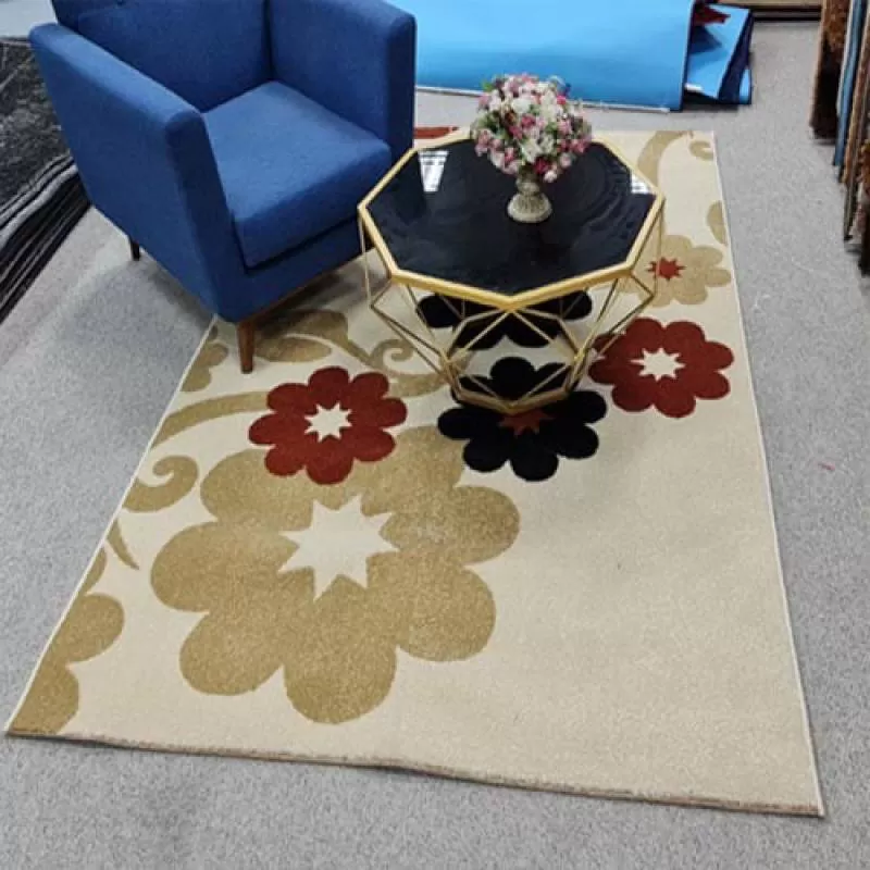 Thảm Sofa Màu Kem Tulips 3933I 
