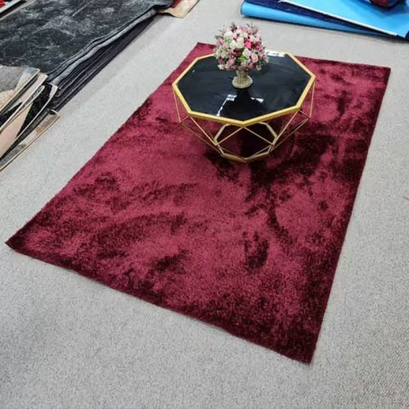 Thảm lót phòng khách màu đỏ Lamsa 1229 