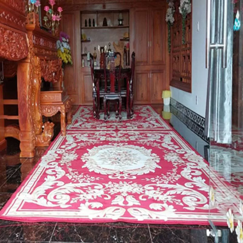 Thảm trang trí khu phòng thờ