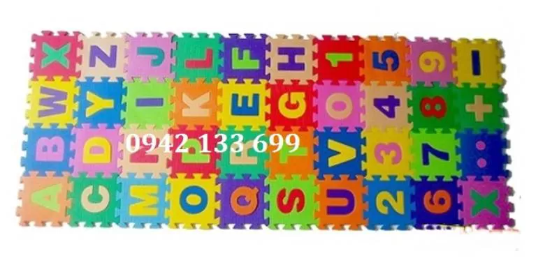 Thảm Cho Trẻ Thơ Mini Chữ Số 15x15cm 