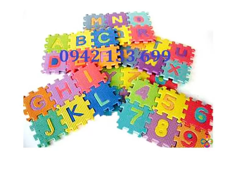 Thảm Trải Sàn Mini Chữ Số 15x15cm