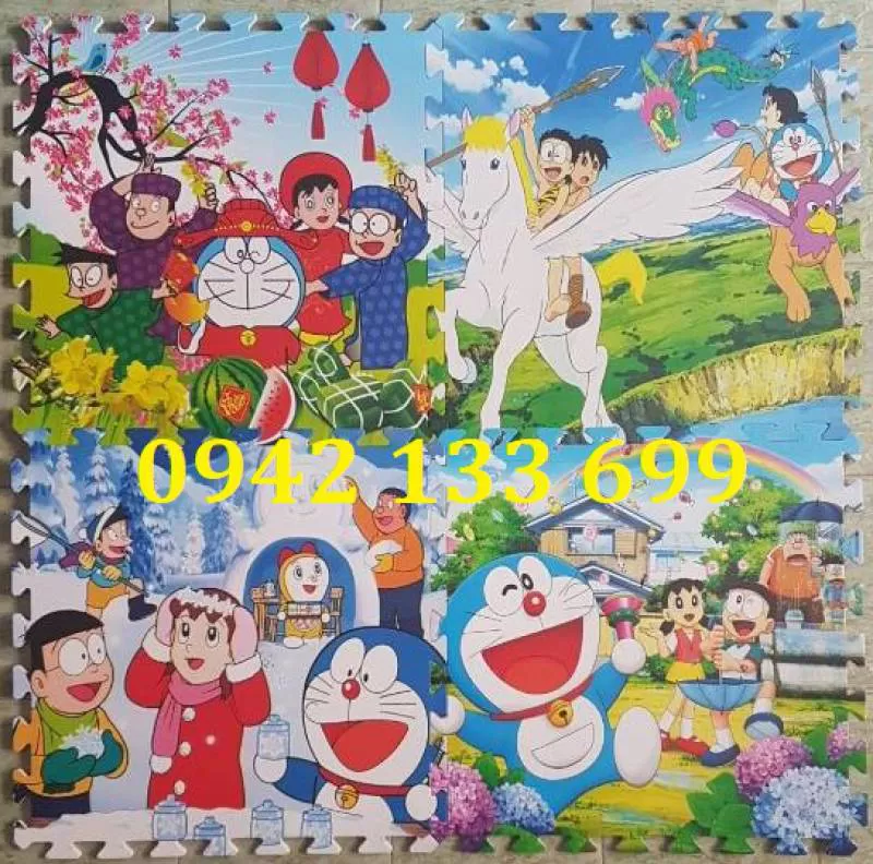 Thảm Chống Trơn Cho Bé hình doremon 