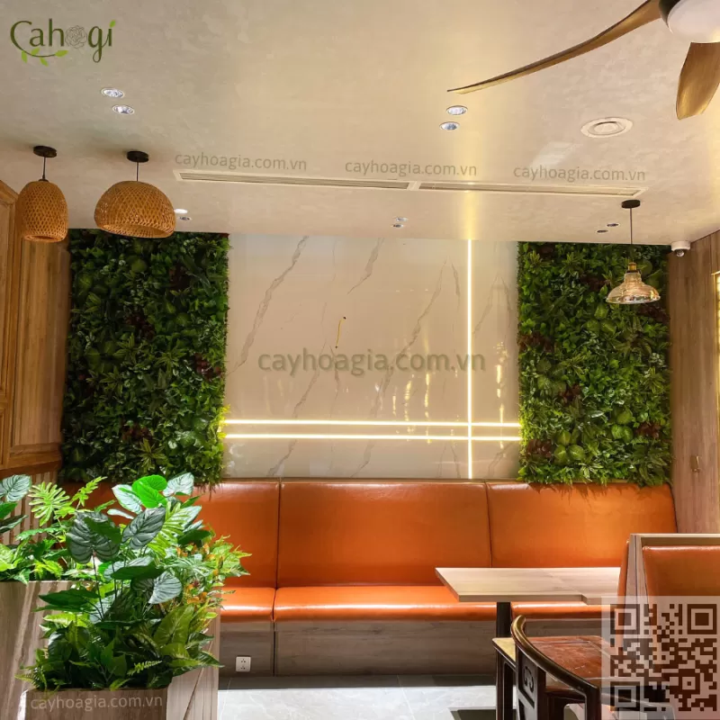 Thi Công Trang Trí Tường Cây Giả Và Bồn Cây Giả Theo Bản Vẽ 3D