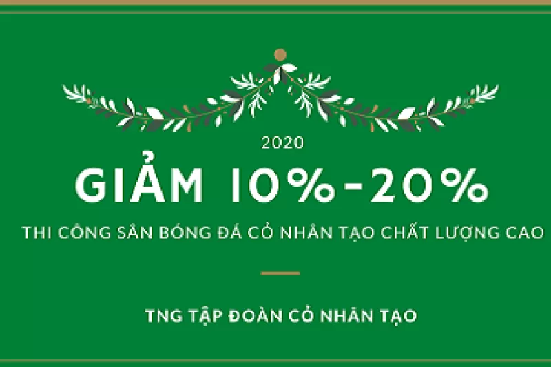 Giảm giá thi công sân bóng đá cỏ nhân tạo 10-20