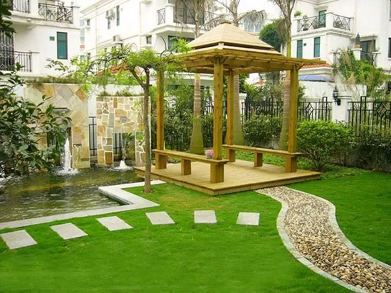 “Mê mẩn” những mẫu thiết kế sân vườn kết hợp cỏ nhân tạo đẹp mãn nhãn
