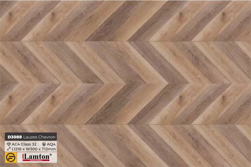 Sàn gỗ công nghiệp LAMTON Chevron - 12 mm