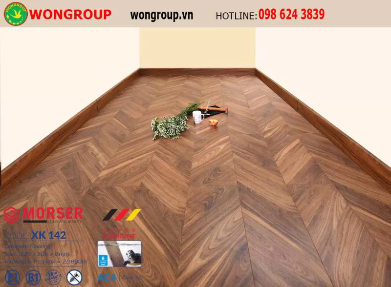 Sàn gỗ xương cá Morser XK 142