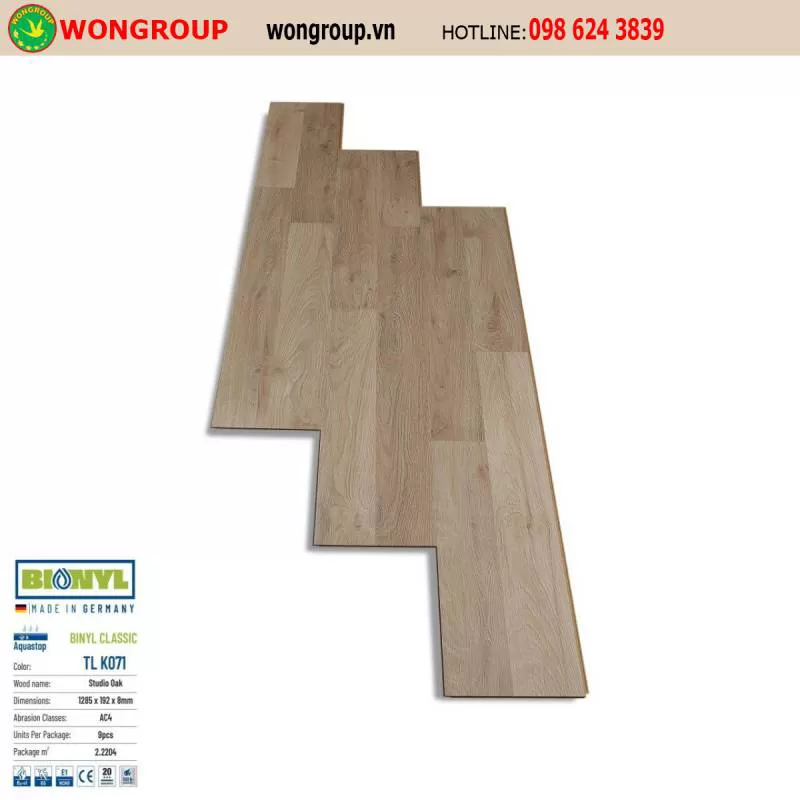 SÀN GỖ BINYL 8MM TL-K071