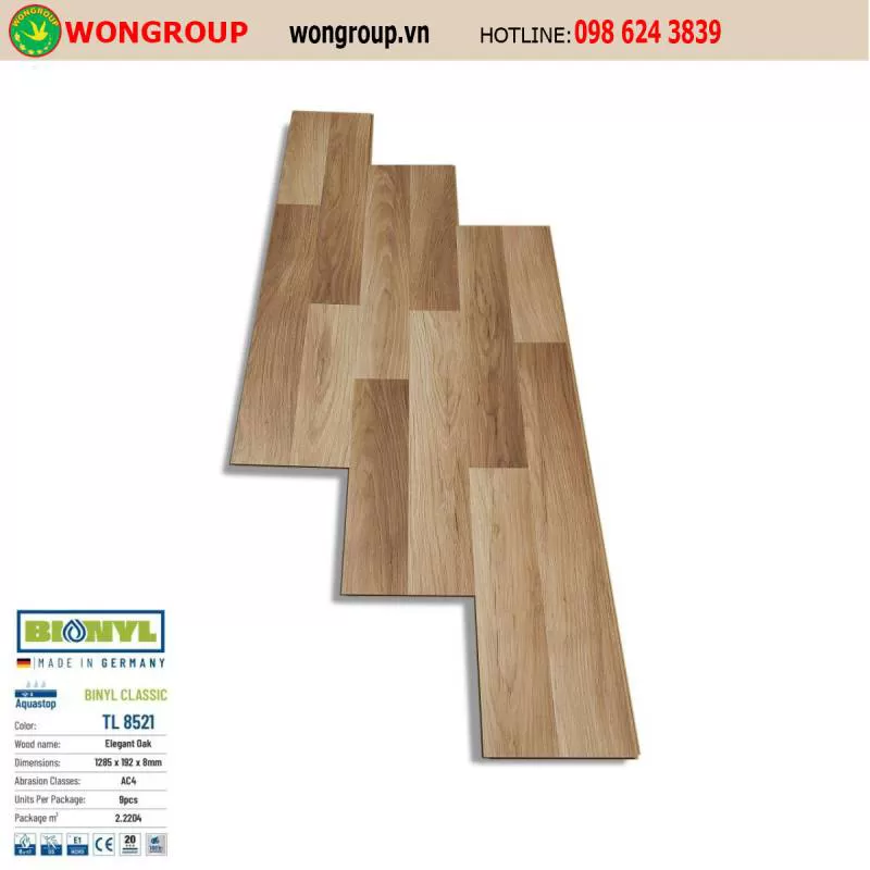 SÀN GỖ BINYL 8MM TL-8521