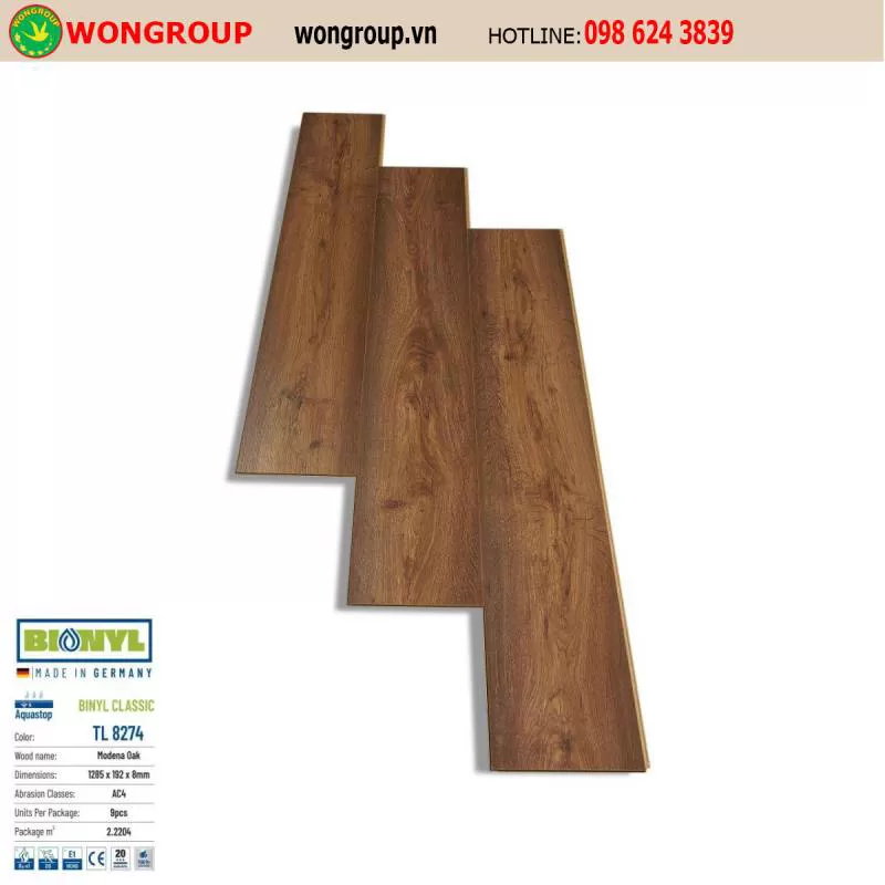 SÀN GỖ BINYL 8MM TL-8274