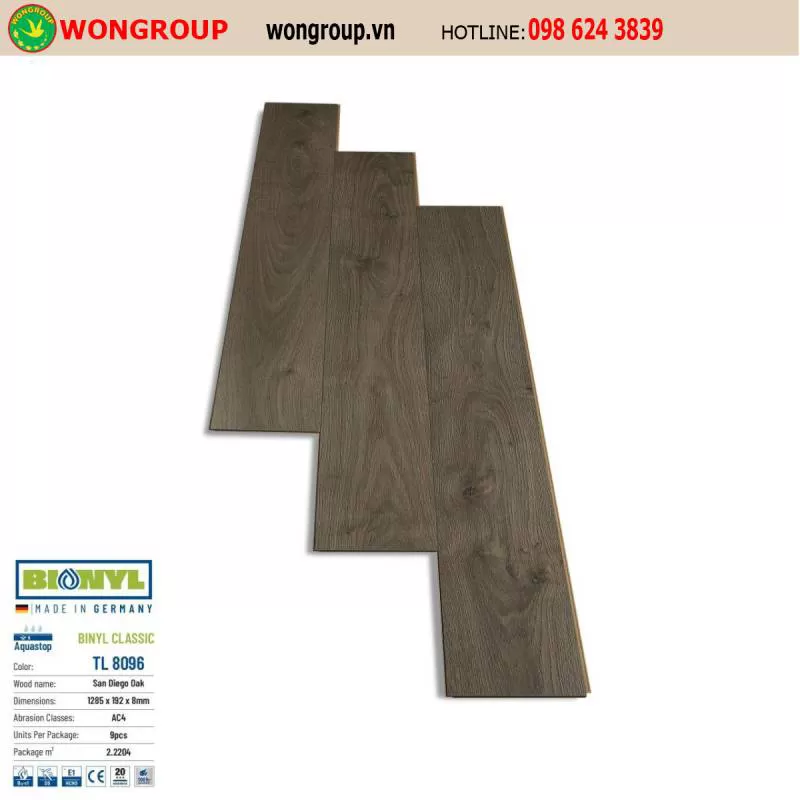 SÀN GỖ BINYL 8MM TL-8096