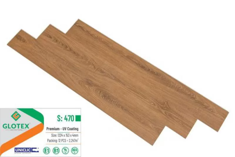Sàn nhựa GLOTEX 4mm hèm khóa: (bao xốp 1mm)