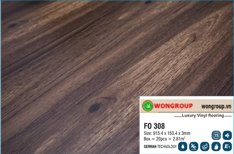 Sàn nhựa LVT Galamax 3mm - FO308