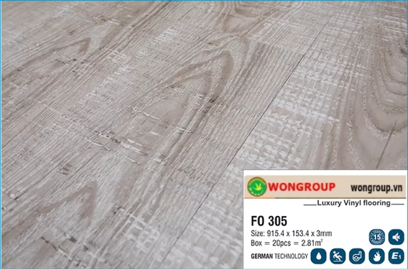 Sàn nhựa LVT Galamax 3mm - FO305
