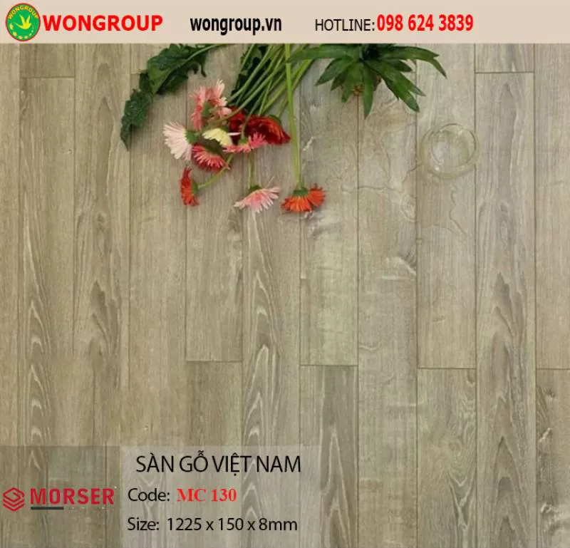 Sàn Gỗ Morser MC 130 cốt xanh 8mm