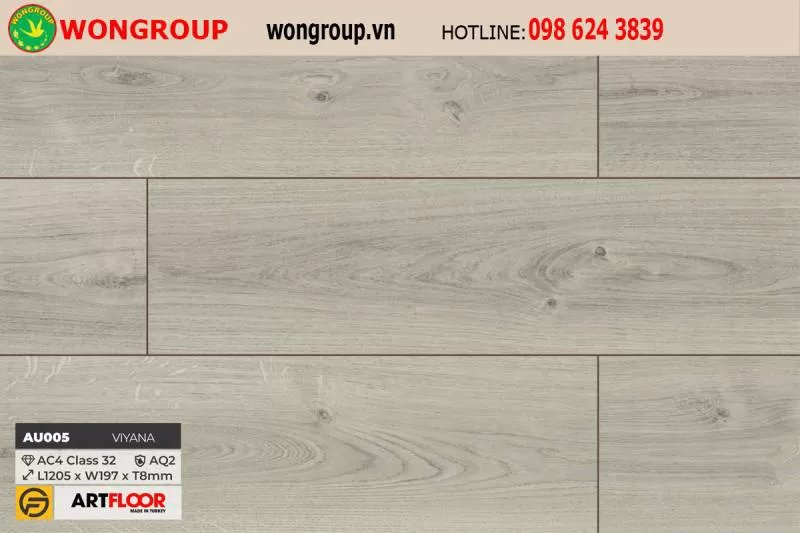Sàn gỗ Artfloor Urban AU005 VIYANA - 8mm - AC4 - AQ2