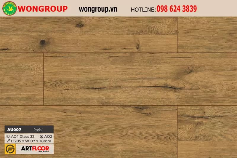 Sàn gỗ Artfloor Urban AU007 Paris - 8mm - AC4 - AQ2
