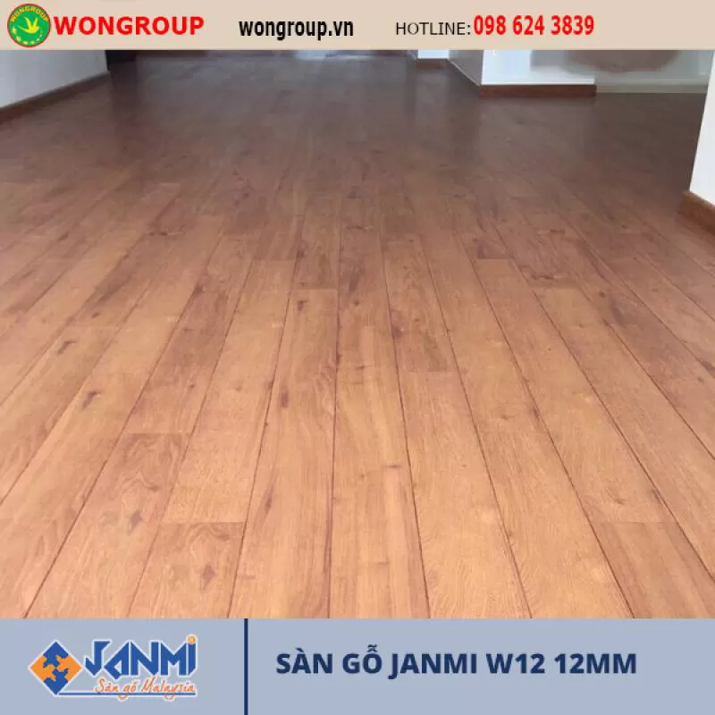 Sàn gỗ JANMI W12 - 12mm bản nhỏ