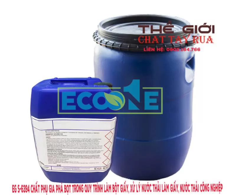 EG S-6394 CHẤT PHỤ GIA PHÁ BỌT TRONG QUY TRÌNH LÀM BỘT GIẤY, XỬ LÝ NƯỚC THẢI LÀM GIẤY, NƯỚC THẢI CÔNG NGHIỆP