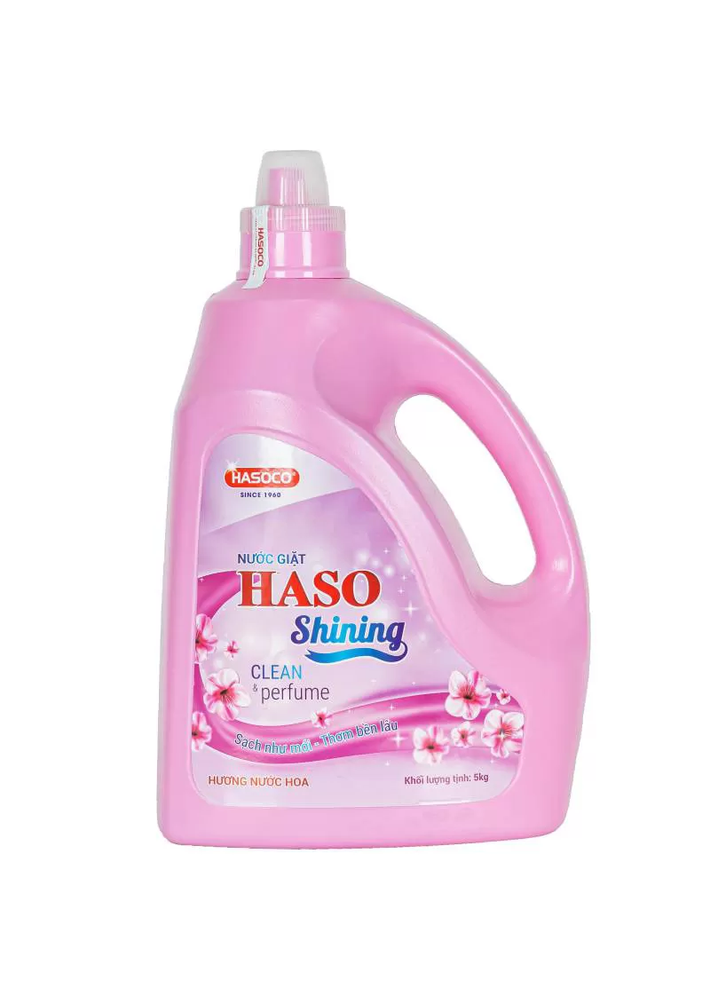 NƯỚC GIẶT HASO SHINING 5KG HƯƠNG NƯỚC HOA