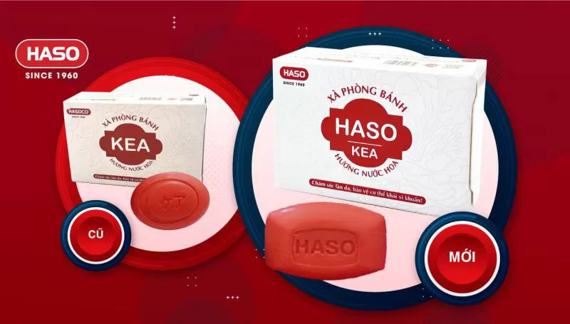 THÔNG BÁO: Thay đổi mẫu mã, bao bì sản phẩm Xà phòng bánh Haso KEA - 90g (Hương nước hoa)
