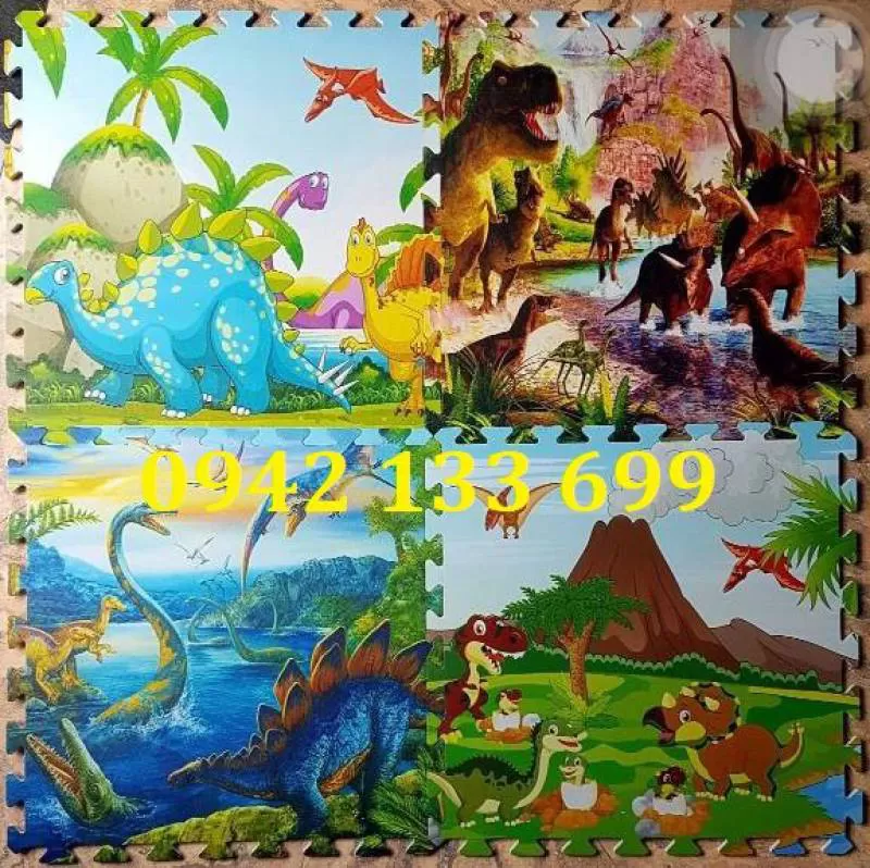 Thảm Xốp Lót Khu Vui Chơi Hình Khủng Long 