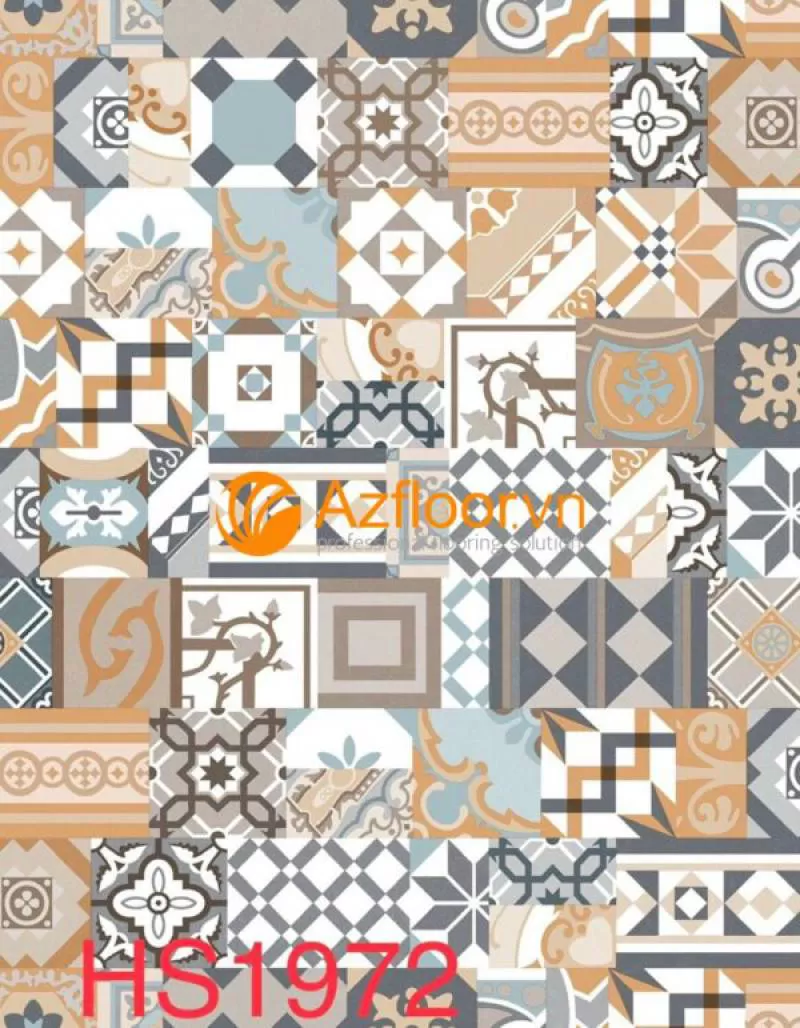 Sàn nhựa hèm khóa hoa văn HS1972