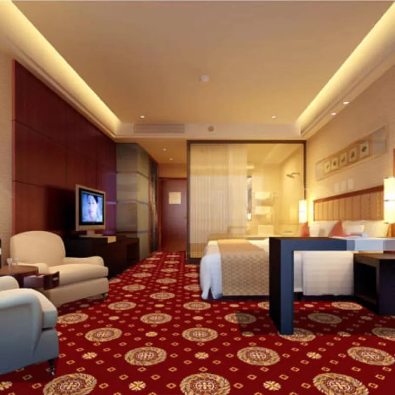 Thảm hoa khách sạn DS80-6-Dark-Red