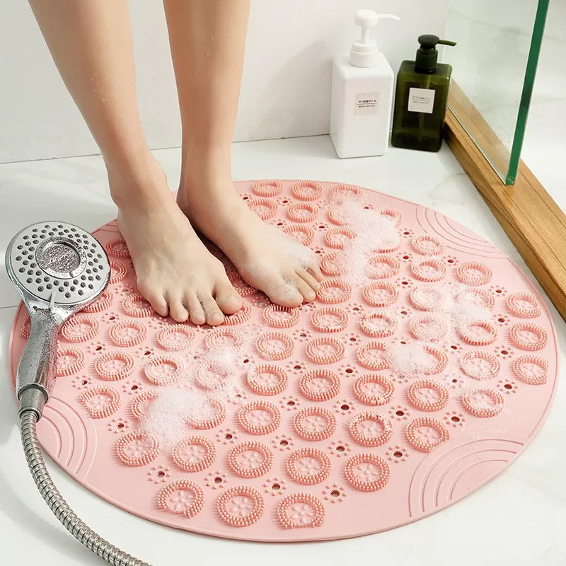 Thảm Tròn PVC Có Gai Massage Chống Trượt Dùng Trong Nhà Tắm 