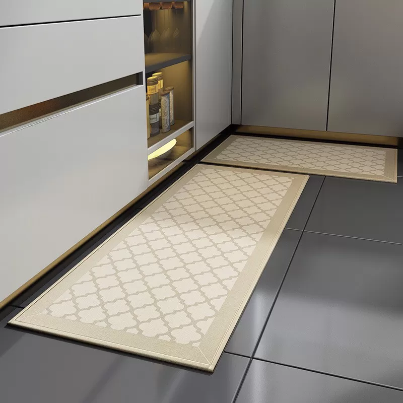 Thảm Bếp Canvas Chần Bông Chống Trượt Chống Sốc Hoa Văn Cao Cấp